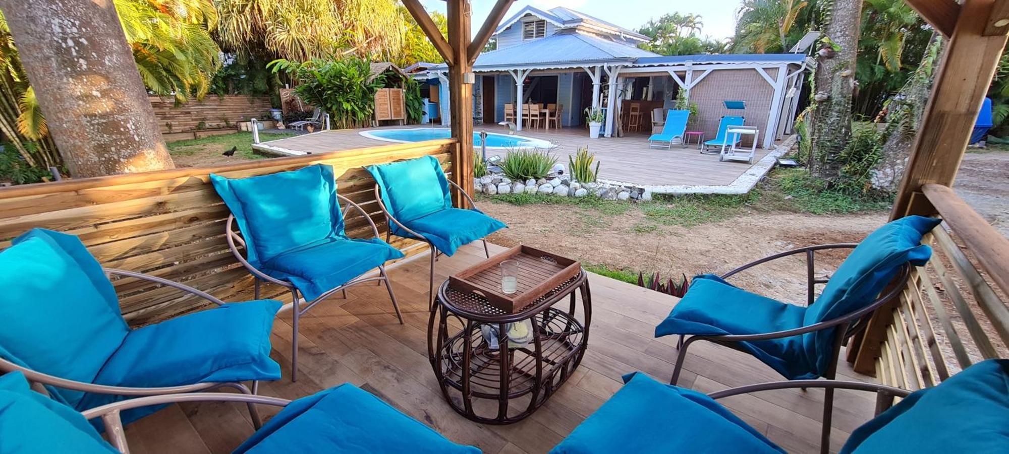Gite Kaz A Topaze, Piscine, Jardin Tropical Sainte-Rose Exterior photo